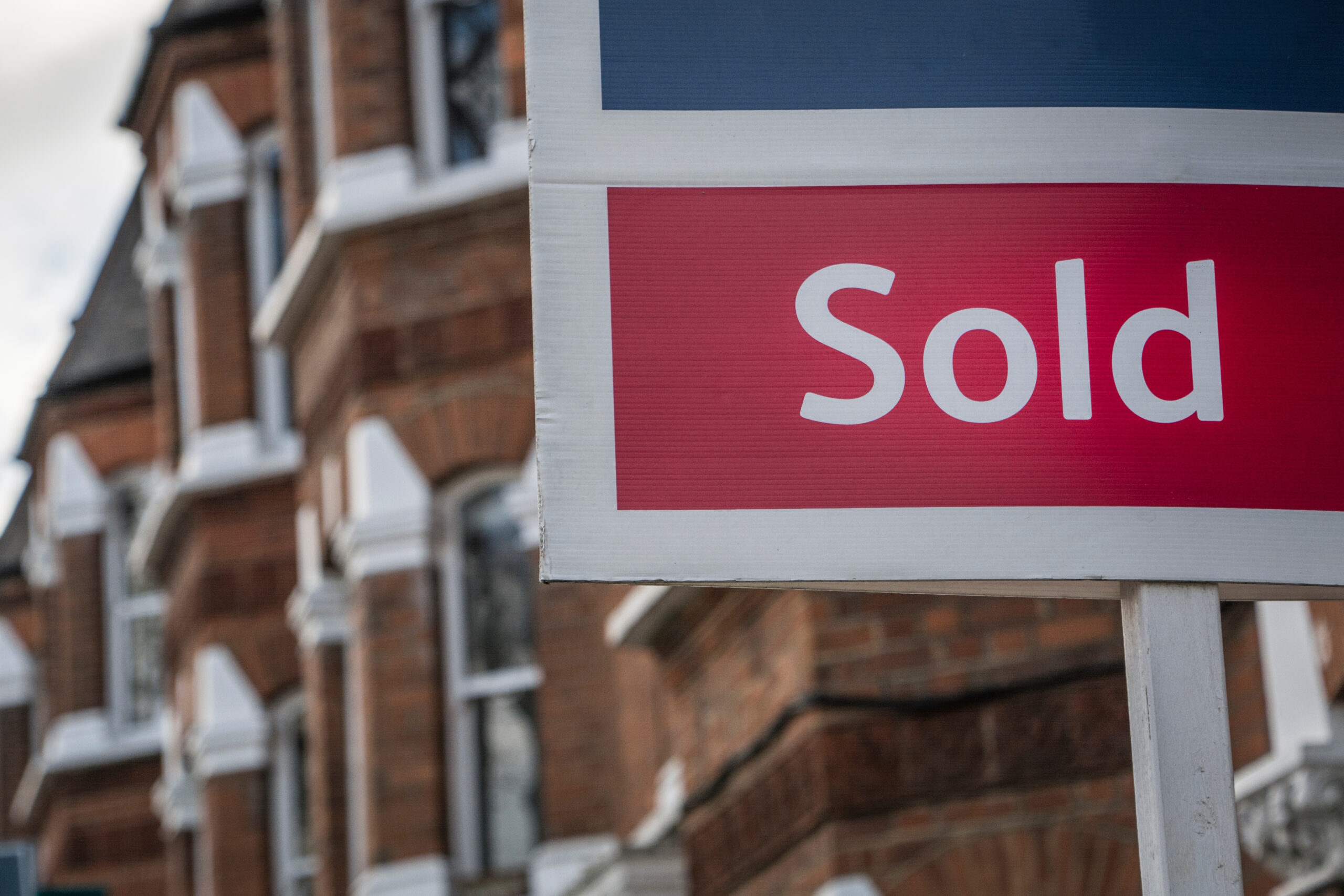 Estate agent ‘Sold’ sign- UK