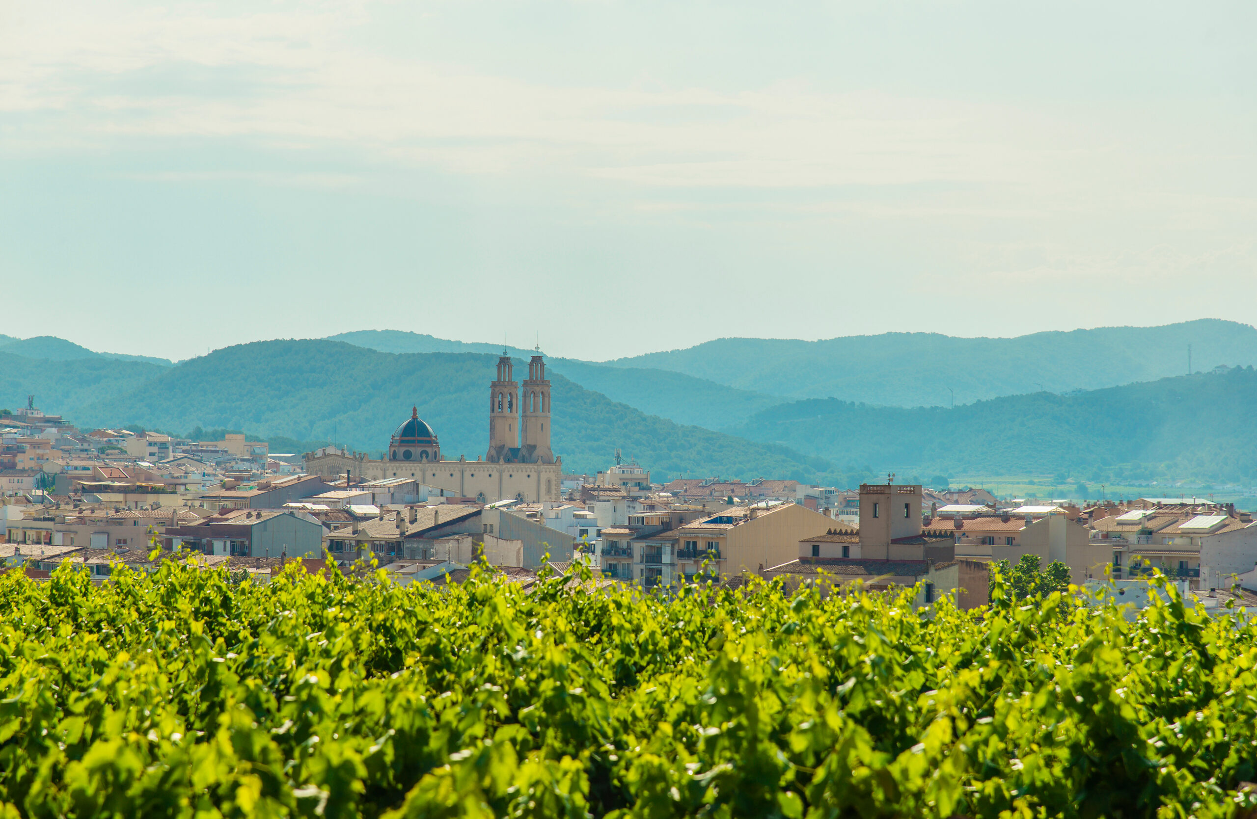 View on the city Sant Pere de Ribes, Garraf, Catalonia